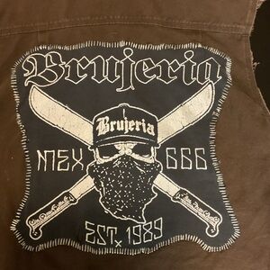 Crust Punk Brujeria DIY Carhartt Cut Off Work Button Down
